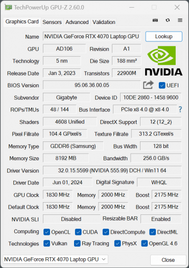 Обзор игрового ноутбука Gigabyte Aorus 16X (2024) ASG с Intel Core i9-14900HX и Nvidia GeForce RTX 4070 Laptop