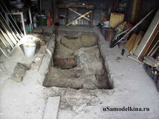 Смотровая яма из бетона